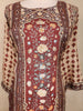 Brown Kashmiri Floral Printed Design Crepe Straight Cut Salwar Suit with Dupatta