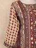 Brown Kashmiri Floral Printed Design Crepe Straight Cut Salwar Suit with Dupatta