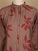Brown Leaf Design Printed Cotton Kurti