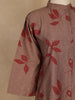 Brown Leaf Design Printed Cotton Kurti