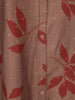 Brown Leaf Design Printed Cotton Kurti
