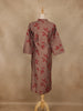 Brown Leaf Design Printed Cotton Kurti