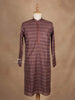 Brown Kurta Set With Geometric Designs and Sequins Embroidery With Pant - Diadem