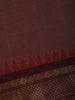 Brown Solid Cotton Saree Print Border - Diadem