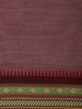 Brown Solid Design Cotton Saree With Contrast Border