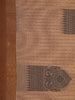 Brown Stripes Design Cotton Saree with Contrast Zari Border
