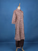 Brown Abstract Designed Semi Silk Salwar Suit