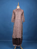 Brown Abstract Designed Semi Silk Salwar Suit