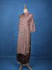Brown Abstract Designed Semi Silk Salwar Suit