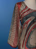 Brown Abstract Prints Crepe Straight Cut Salwar Suit - Diadem