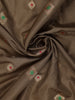 Brown Floral Butta Woven Pure Kanchipuram Silk Saree - Diadem