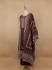 Brown Floral Designed Cotton Salwar Suit - Diadem