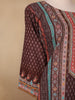 Brown Floral Designed Cotton Salwar Suit - Diadem