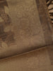 Brown Floral Design Tissue Silk Saree - Diadem