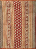 Brown Floral Designed Chanderi Cotton Saree - Diadem