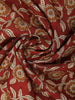 Brown Floral Designed Chanderi Cotton Saree - Diadem