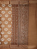 Brown Floral Designed Chanderi Cotton Saree - Diadem