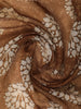 Brown Floral Designed Chanderi Cotton Saree - Diadem