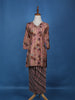 Brown Floral Designed Cotton Salwar Suit - Diadem