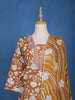 Brown Floral Designed Cotton Salwar Suit - Diadem