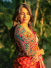 Brown Floral Designed Cotton Saree - Diadem