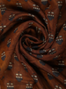 Brown Floral Designed Crepe Silk Saree - Diadem