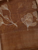 Brown Floral Designed Fancy Cotton Saree - Diadem