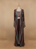 Brown Floral Designed Georgette Salwar Suit
