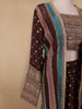 Brown Floral Designed Georgette Salwar Suit