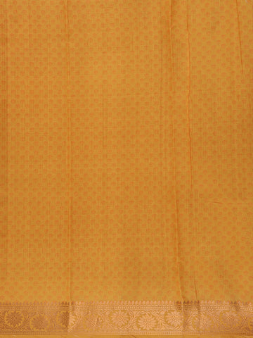 Brown Floral Designed Kora Printed Saree - Diadem