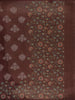 Brown Floral Designed Raw Silk Saree - Diadem