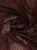 Brown Floral Designed Raw Silk Saree - Diadem