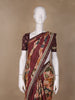 Brown Floral Designed Semi Tussar Saree - Diadem