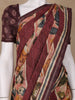 Brown Floral Designed Semi Tussar Saree - Diadem