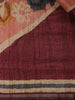 Brown Floral Designed Semi Tussar Saree - Diadem