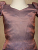 Brown Floral Designed Silk Pavada Sattai Set