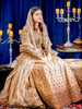 Brown Floral Embroidered Pakistani Net Lehenga for Bridesmaids - Diadem