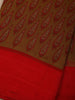 Brown Floral Printed Georgette Saree
