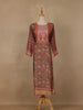 Brown Floral Printed Rayon Kurti - Diadem