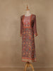 Brown Floral Printed Rayon Kurti - Diadem