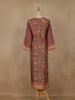 Brown Floral Printed Rayon Kurti - Diadem