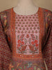 Brown Floral Printed Rayon Kurti - Diadem