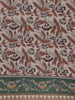 Brown Floral Printed Tussar Silk Saree - Diadem