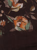 Brown Floral Prints Fancy Georgette Saree - Diadem