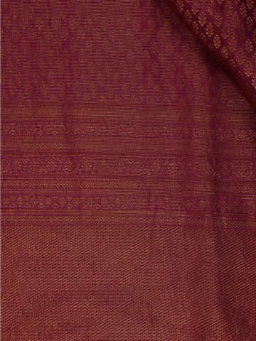 Brown Floral Woven Pure Kanchipuram Silk Saree - Diadem