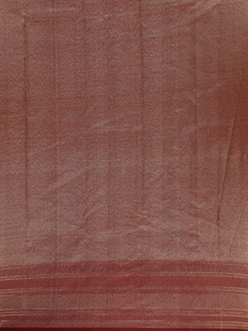 Brown Floral Woven Pure Kanchipuram Silk Saree - Diadem