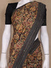 Brown Floral Designed Chanderi Cotton Saree - Diadem