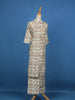 Brown Floral Designed Cotton Salwar Suit - Diadem