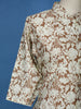 Brown Floral Designed Cotton Salwar Suit - Diadem