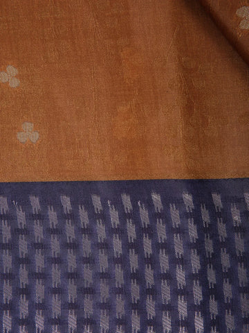 Brown Semi Tussar Silk Floral Designed Saree - Diadem